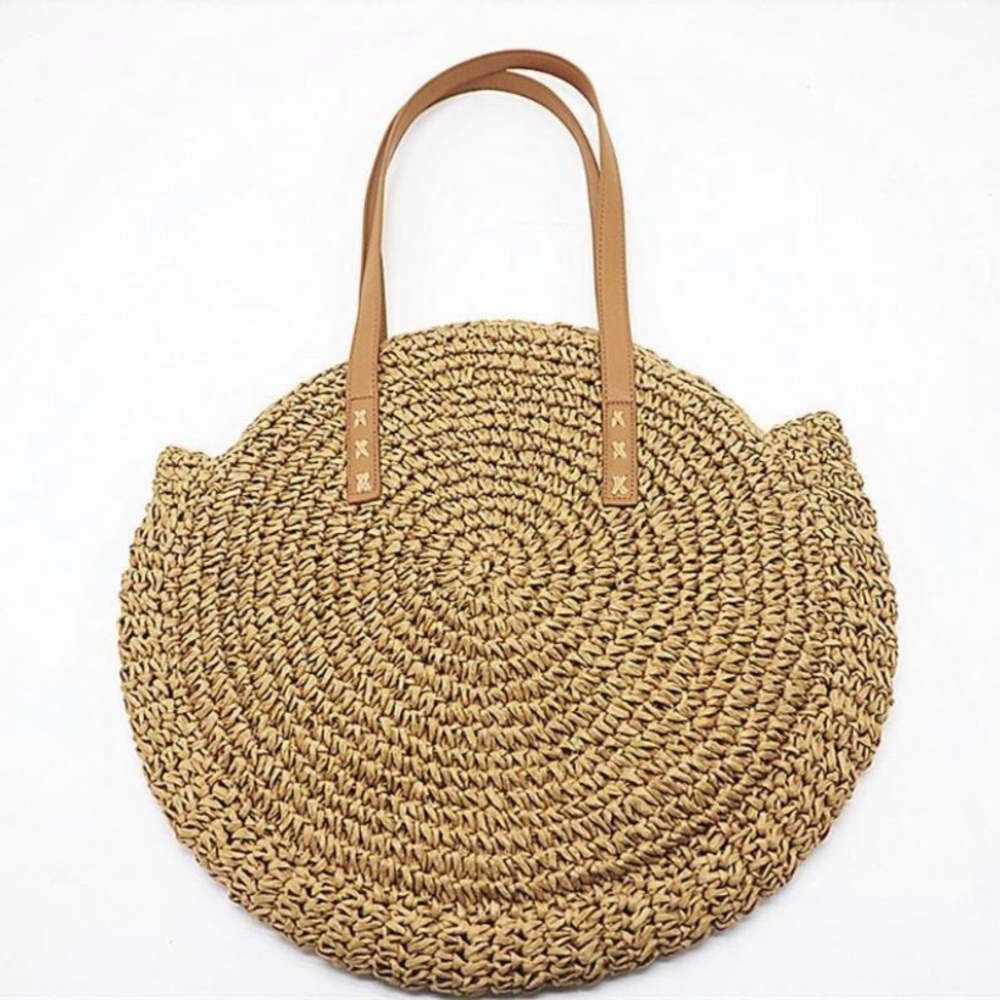 PEARL CITY WOVEN ROUND STRAW BAG - Picture 3 of 4
